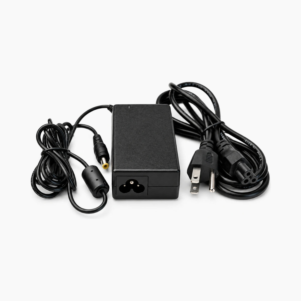 AC adapter with power cord front view