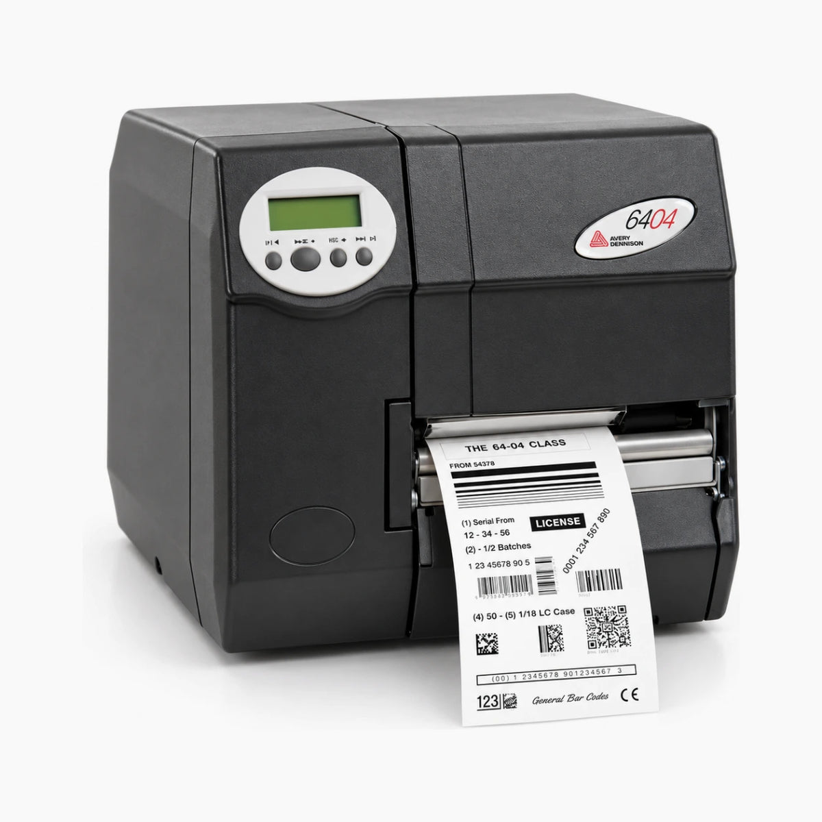 Avery Dennison 64-04 industrial label printer, angled view