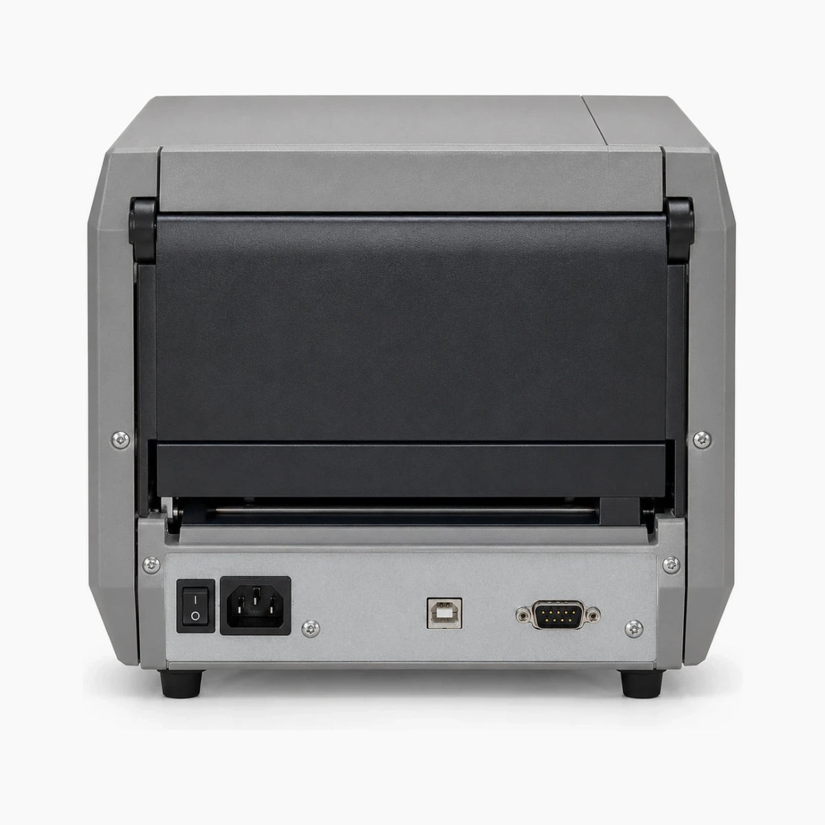 Avery Dennison 64-04 industrial barcode label printer, rear view