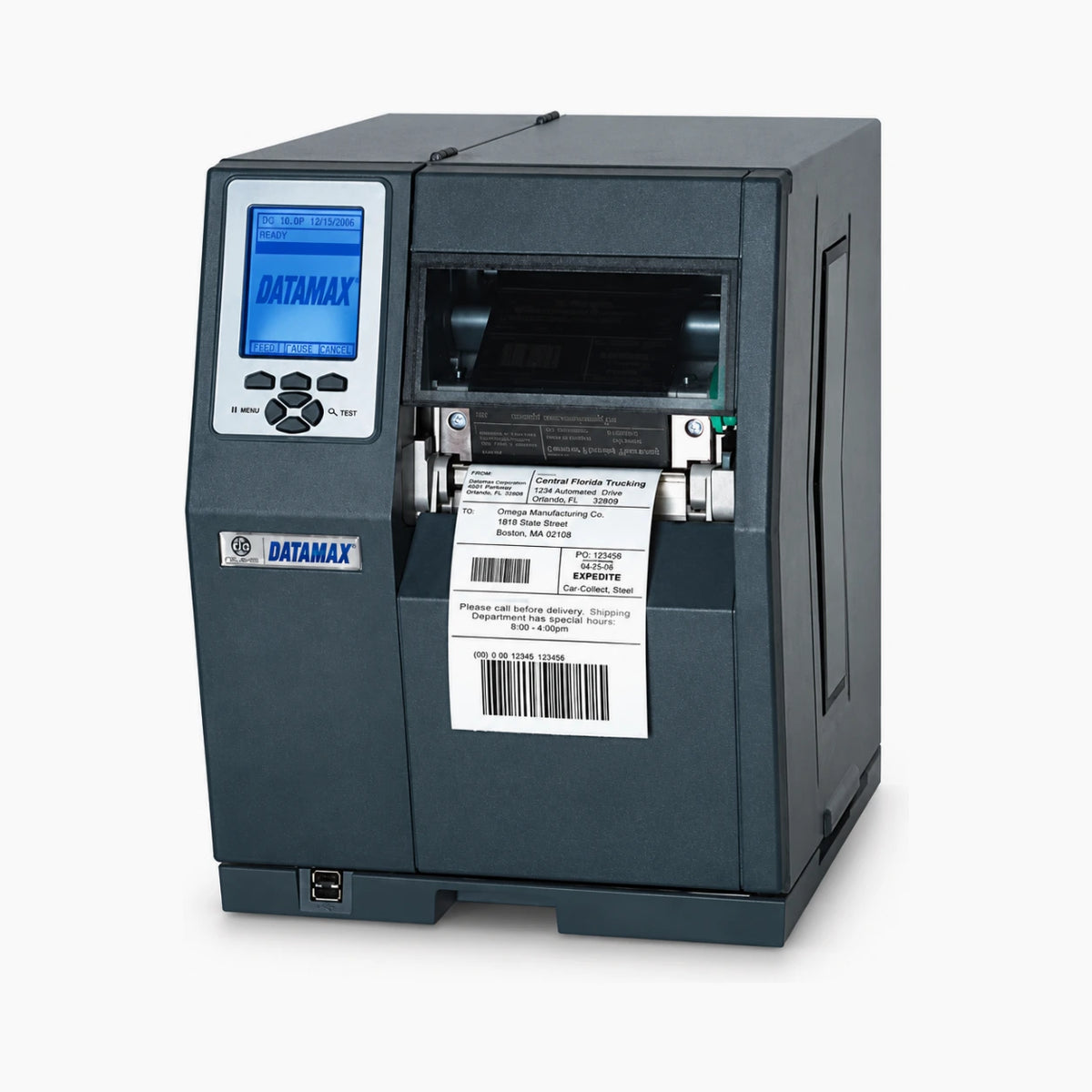 Datamax H-Class H-4212 industrial label printer, angled view