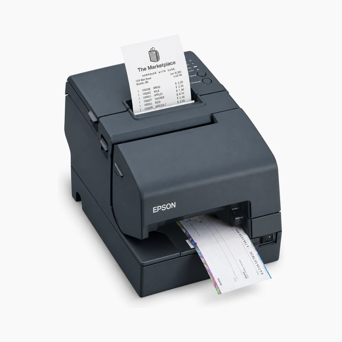 Epson TM-H6000II multifunction receipt printer angled view