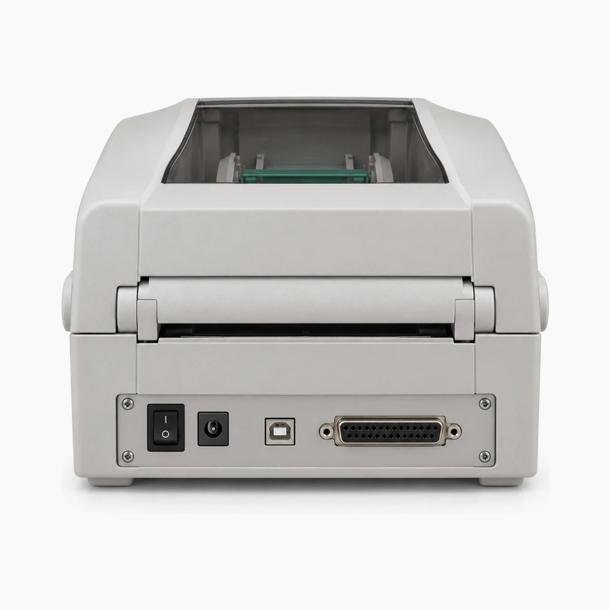 Intermec EasyCoder PF8t thermal label printer, rear view