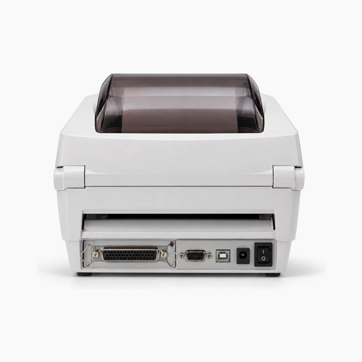 Zebra LP 2442 thermal label printer rear view