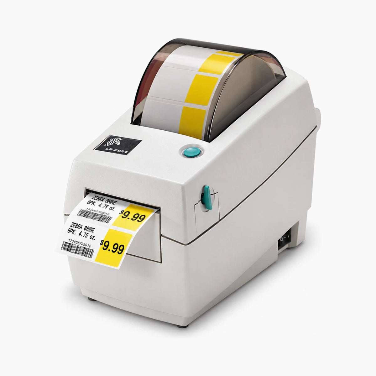 Zebra LP 2824 Plus thermal label printer angled view