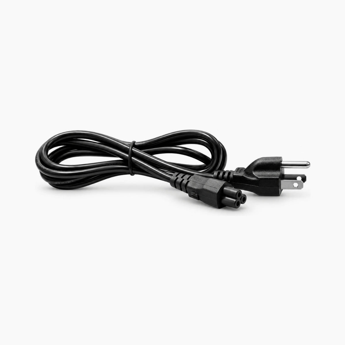 3-prong Mickey Mouse AC power cable side view