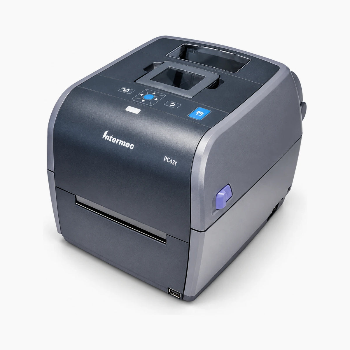 Intermec PC43T thermal label printer angled view