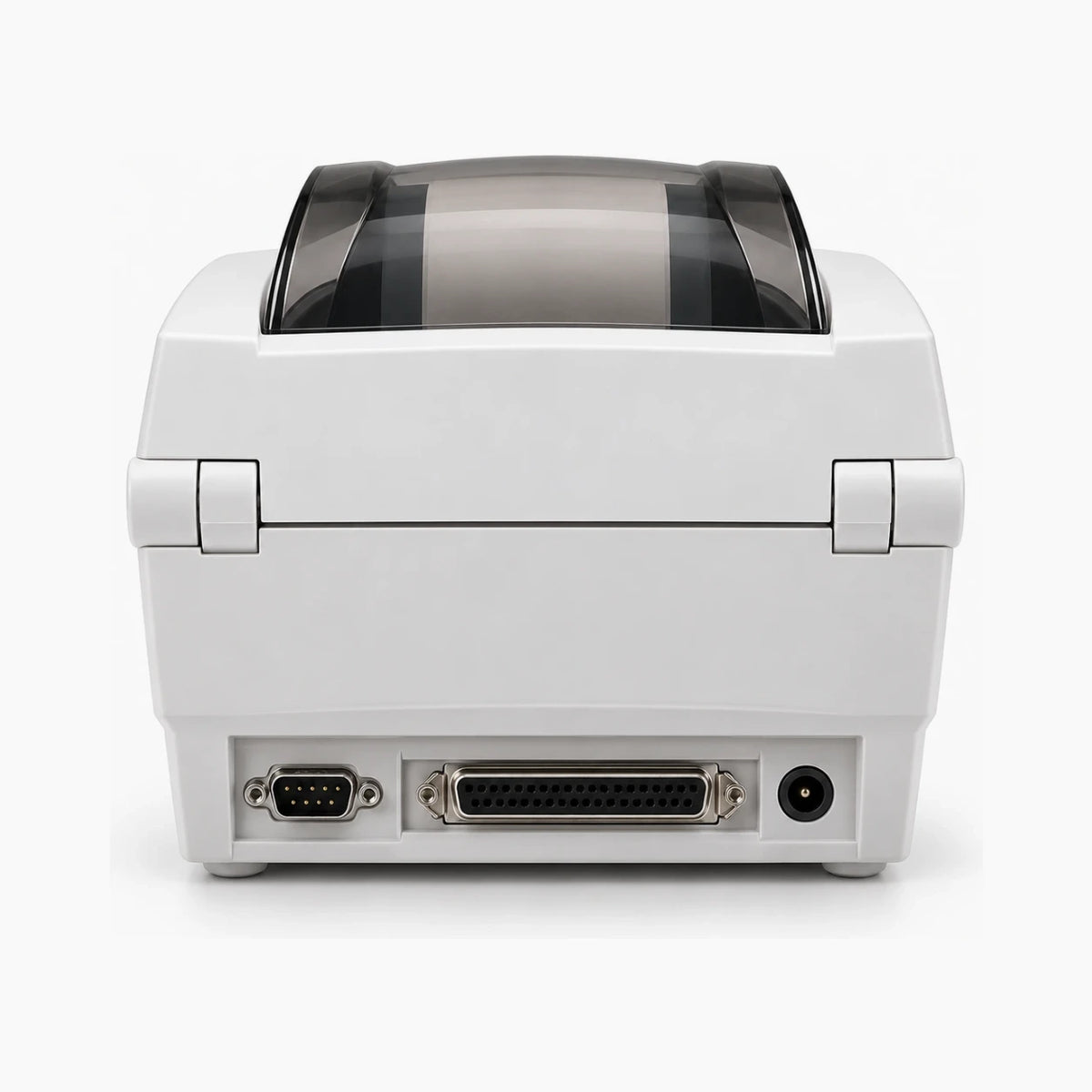 Zebra DA-402 thermal label printer, rear view with ports