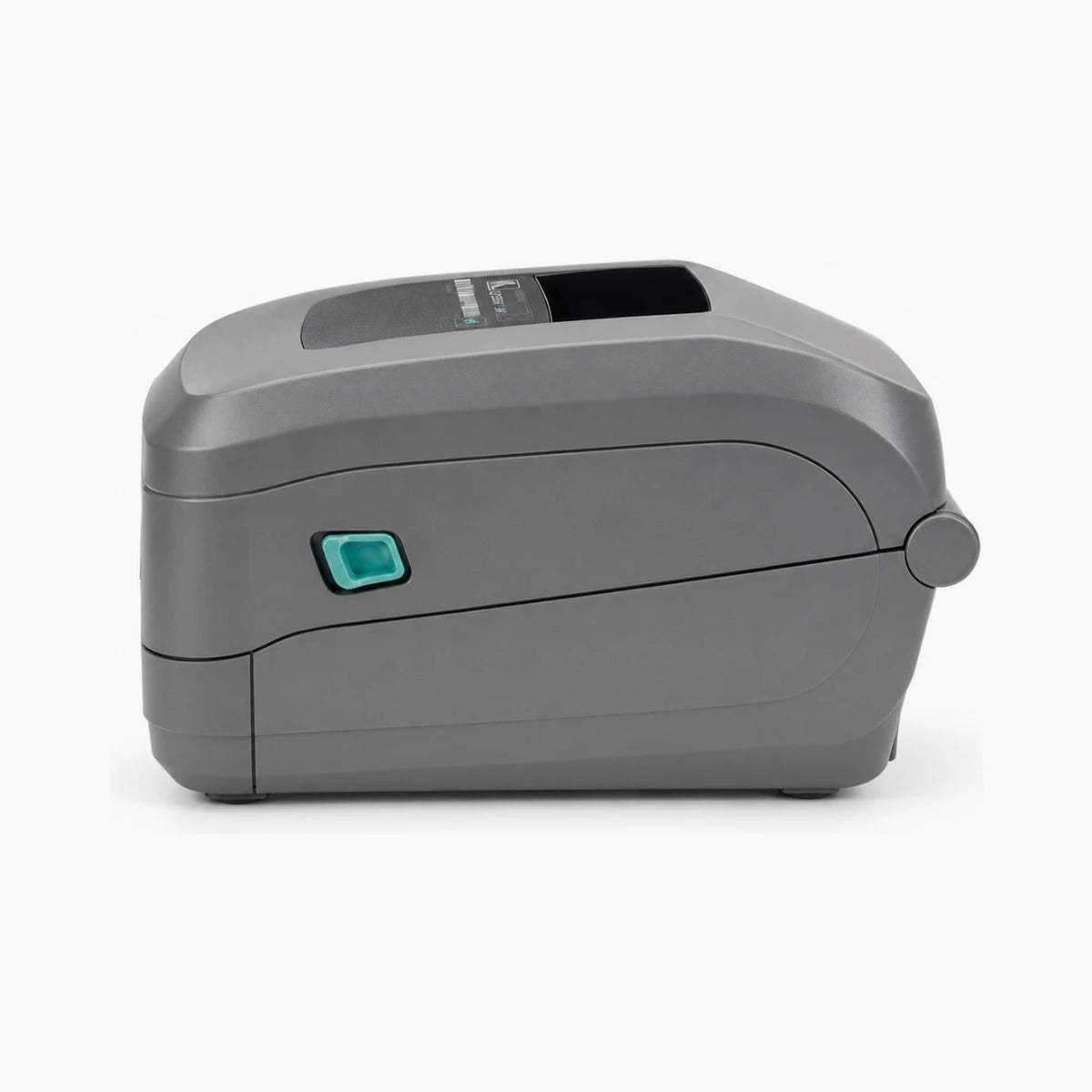 Zebra GT800 thermal label printer, side view