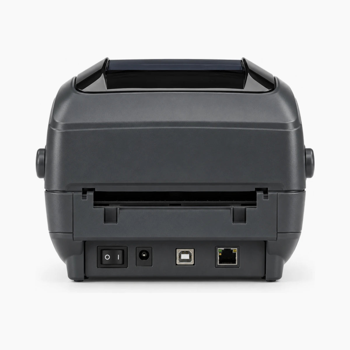 Zebra GX420t thermal label printer, rear view