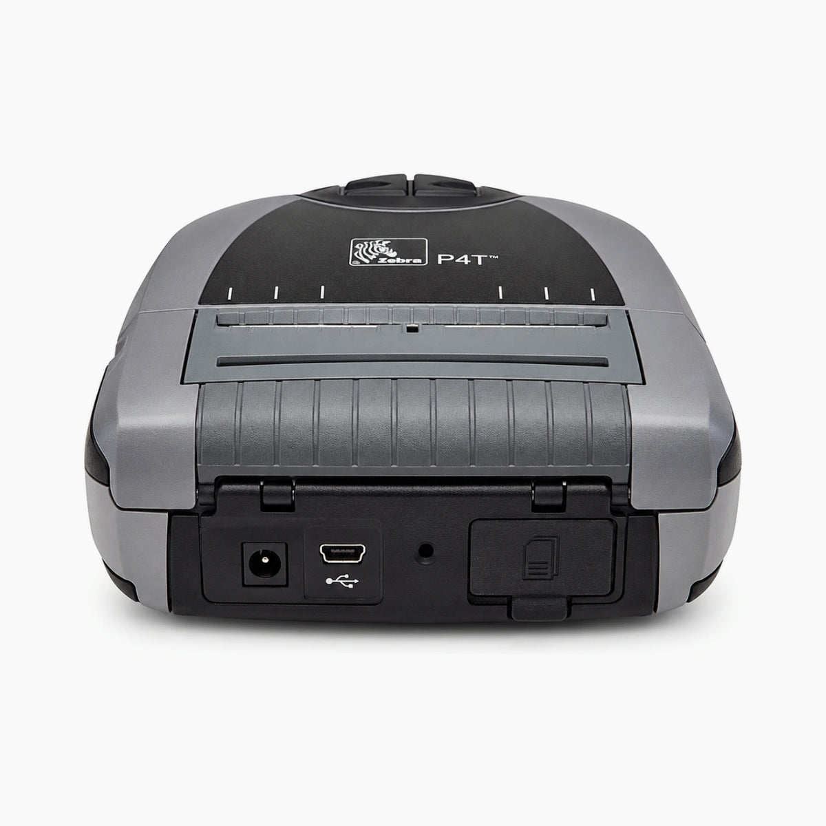 Zebra P4T mobile printer, rear view