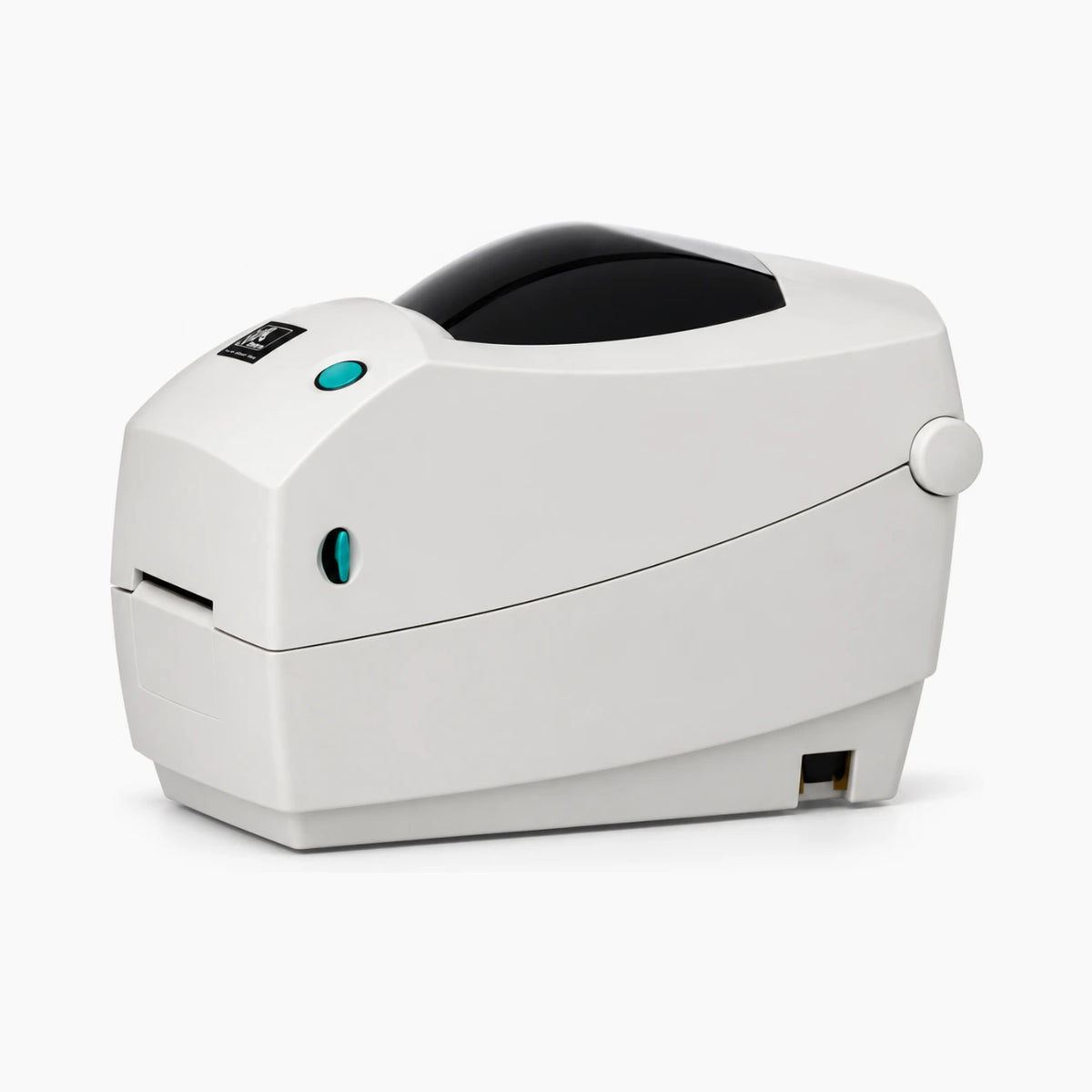 Zebra TLP 2824 thermal label printer, side view