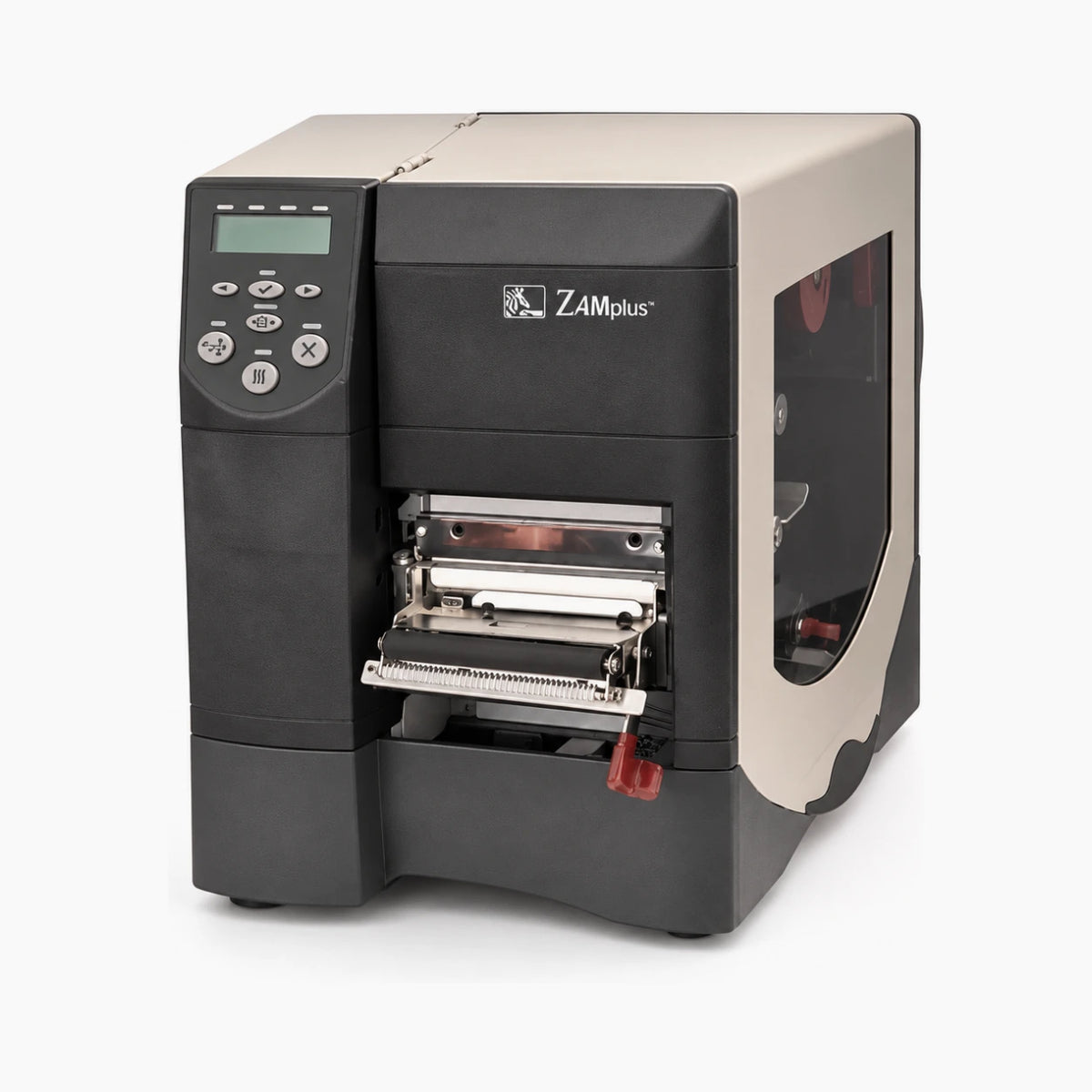 Zebra Z4M Plus thermal label printer, front view