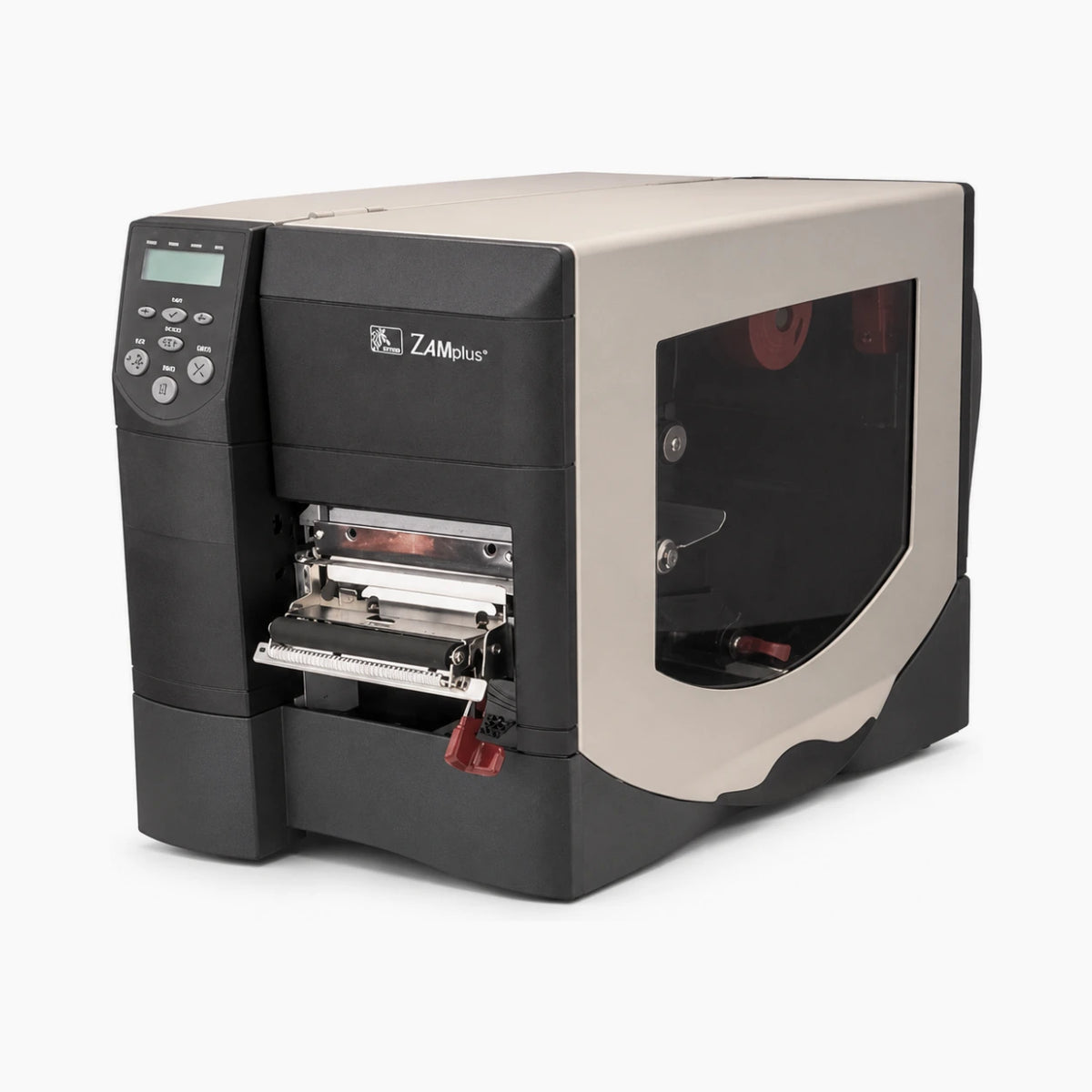 Zebra Z4M Plus thermal label printer, side view