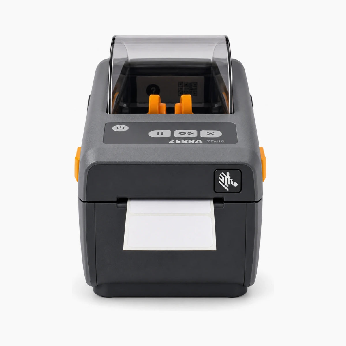 Zebra ZD410 thermal label printer, front view