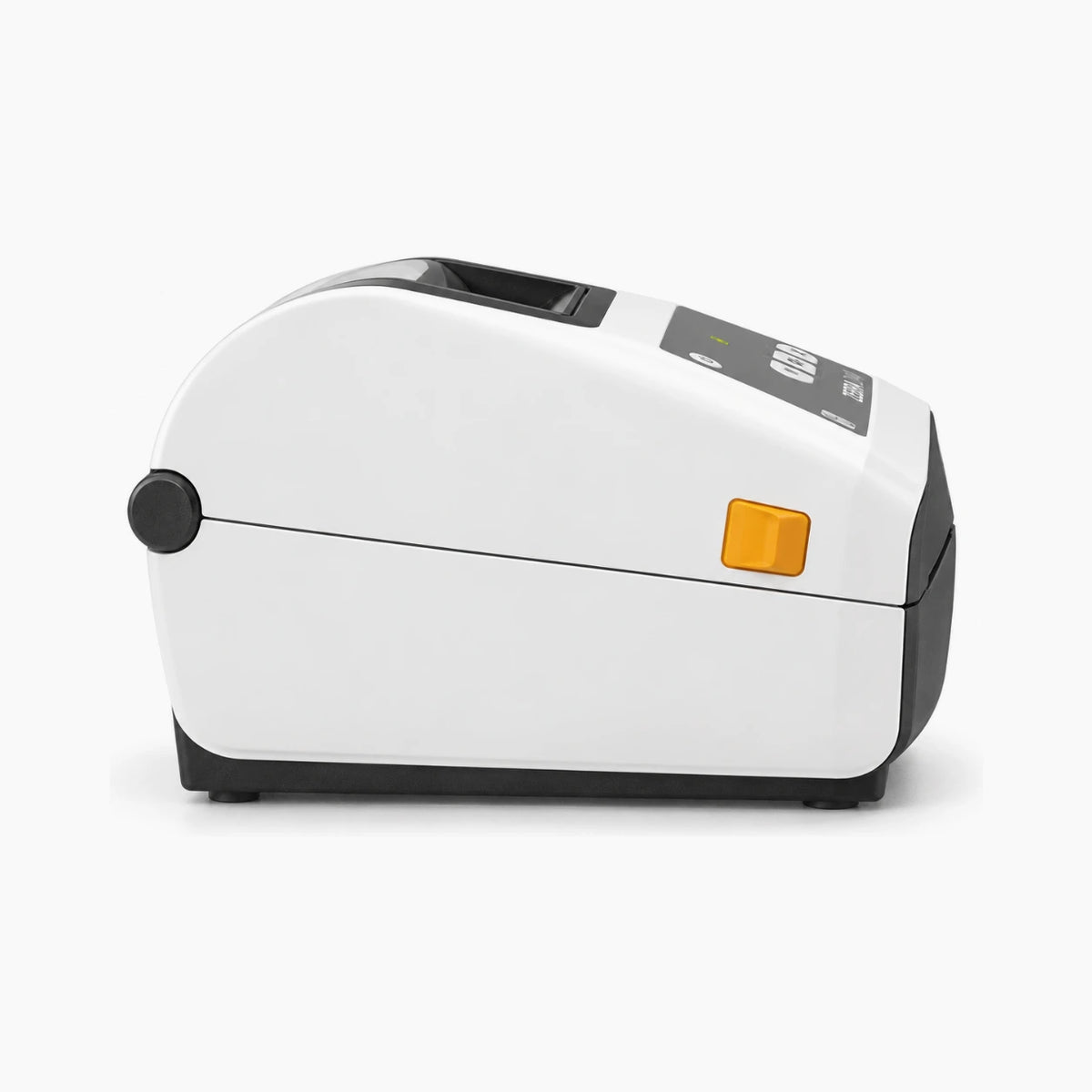 Zebra ZD420 direct thermal label printer, side view