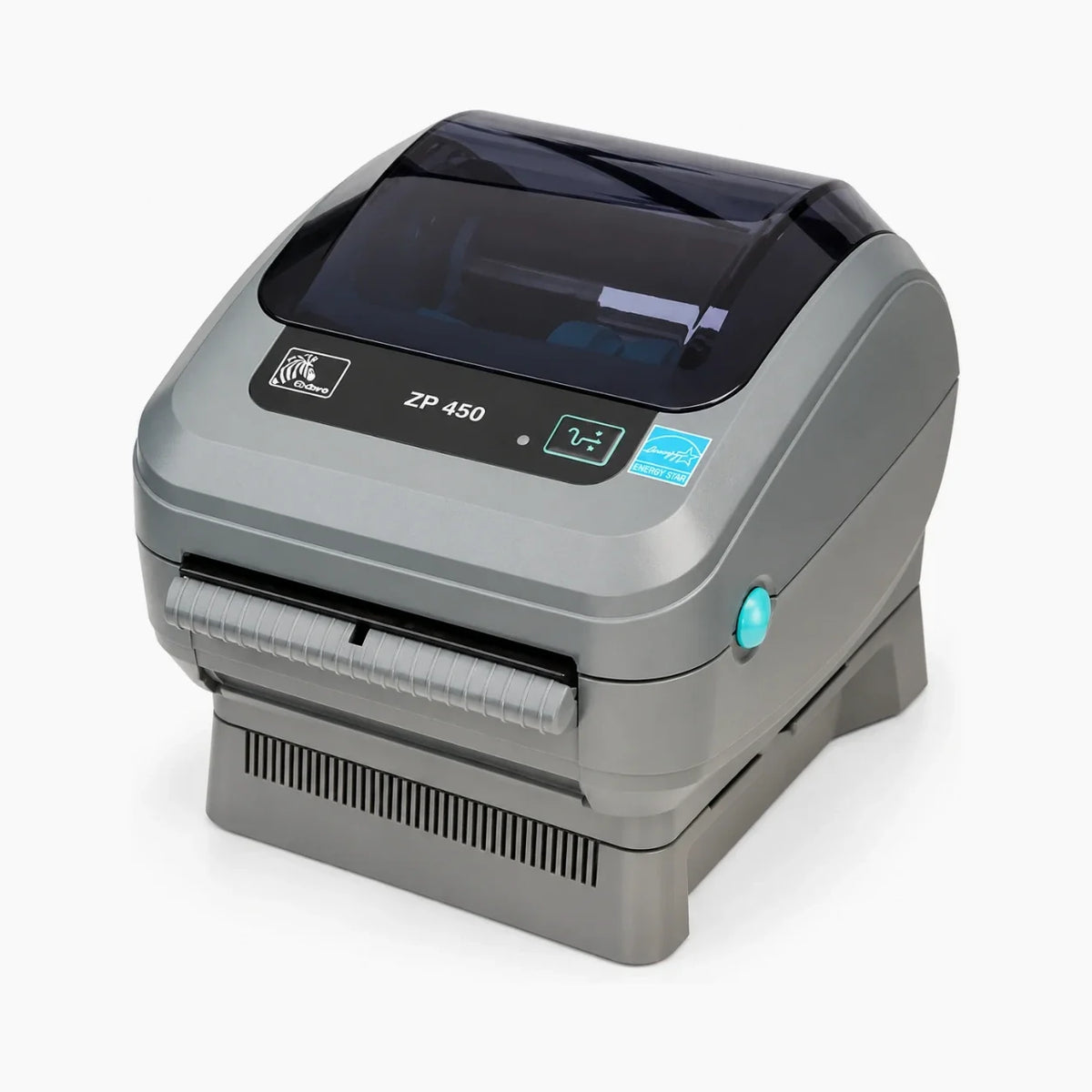 PRO Zebra ZP450 shipping label printer angled view