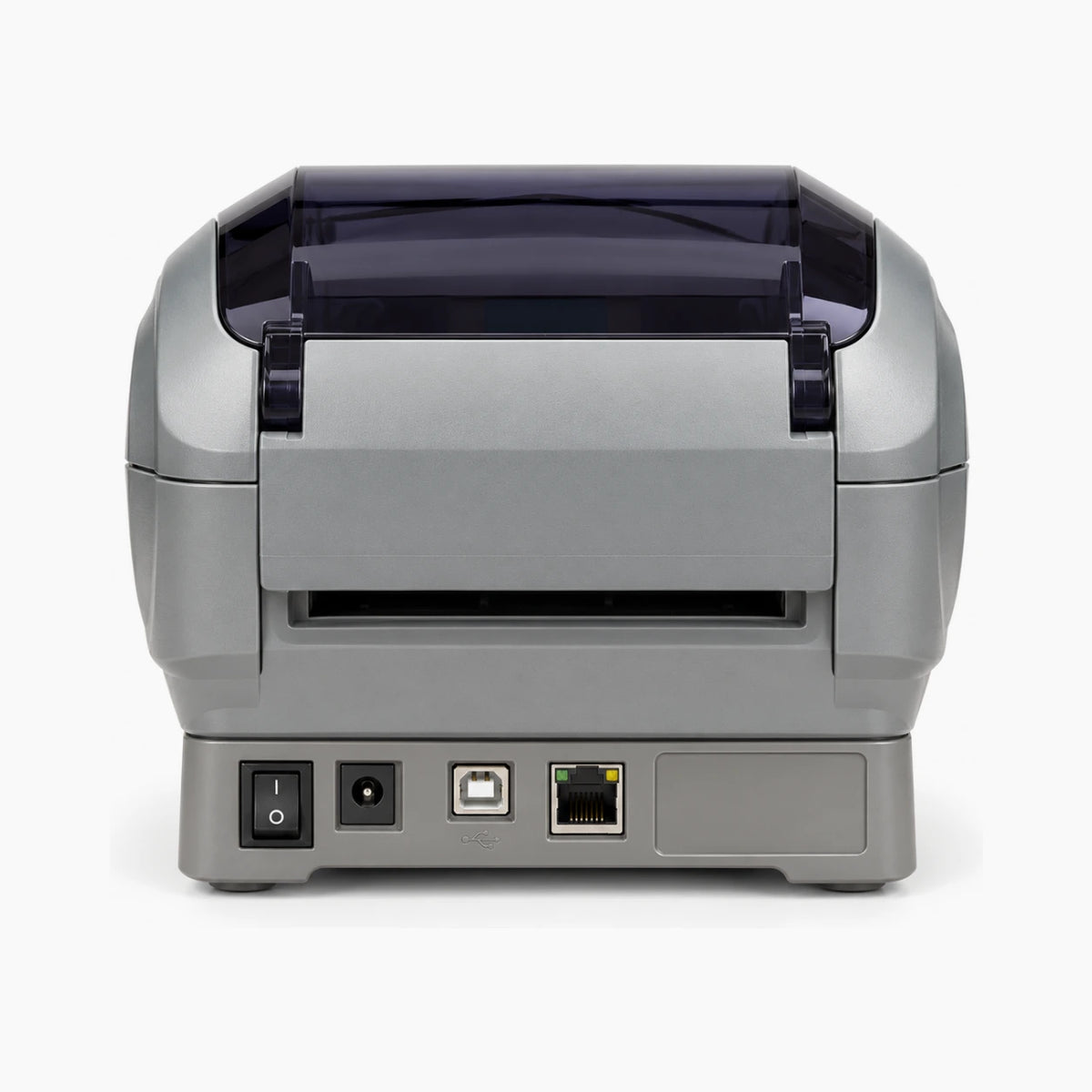 Zebra ZP-450 label printer, rear view