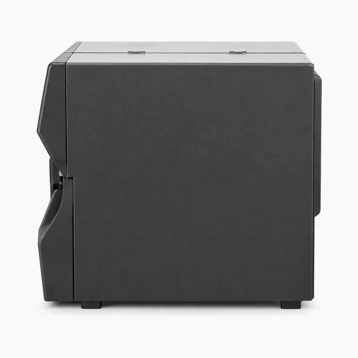 Zebra ZT410 industrial label printer, side view