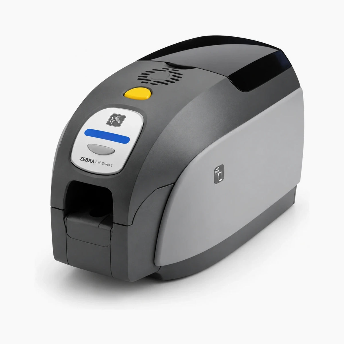 Zebra ZXP Series 3 dual-sided ID card printer angled view