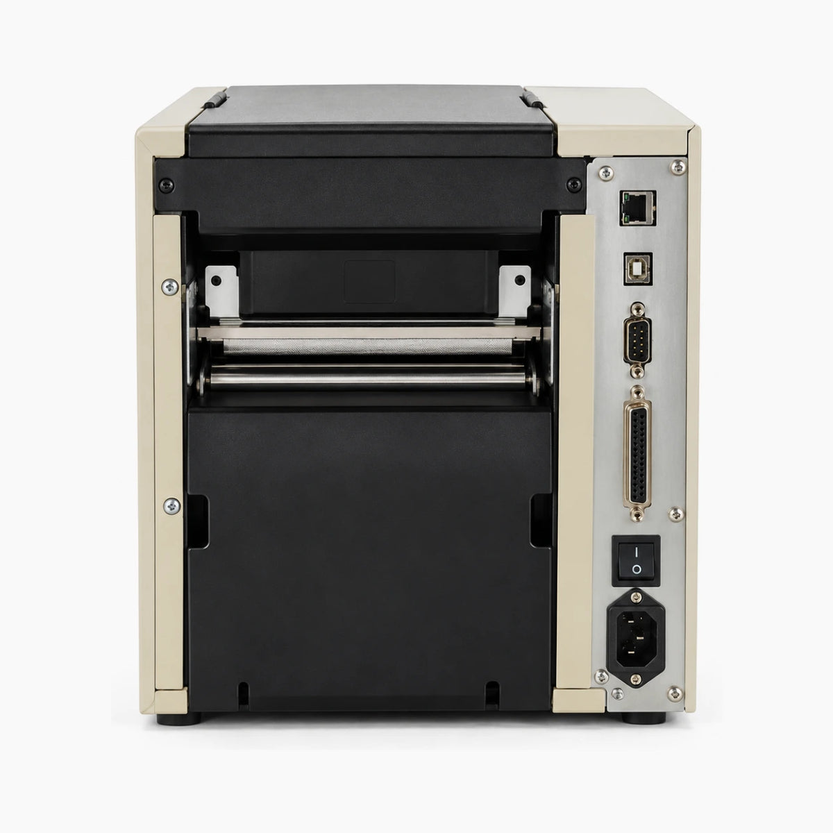 Zebra 140Xi4 industrial label printer rear view