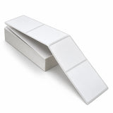 Stack of fanfold 4x6 direct thermal shipping labels