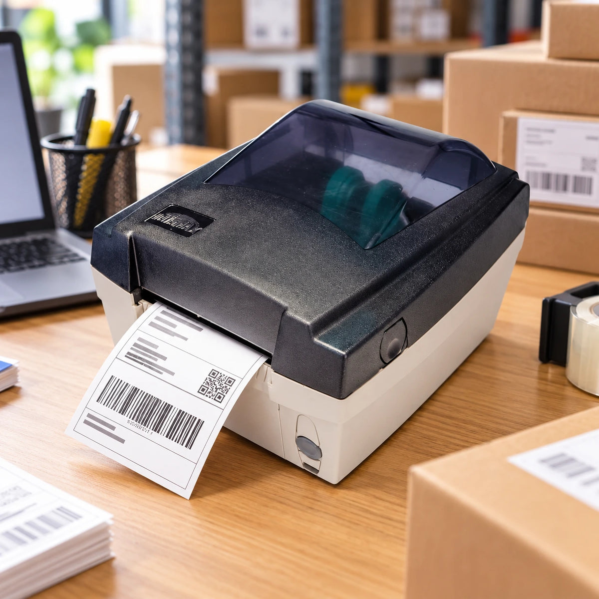 Datamax EX2 thermal label printer in use