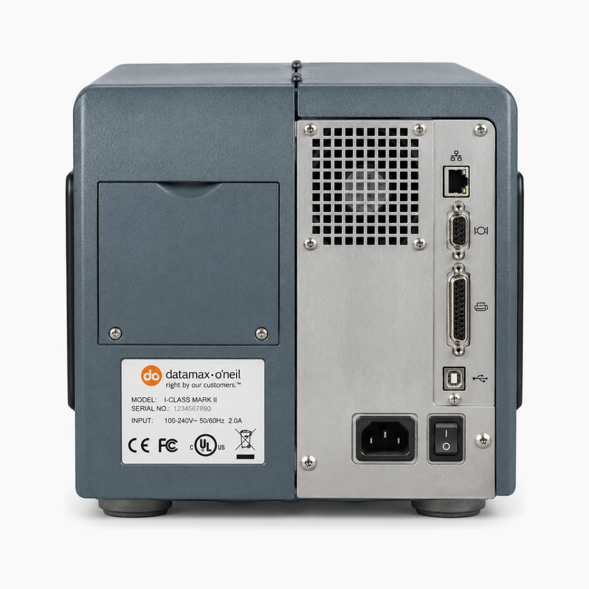 Datamax M-Class M-4210 industrial label printer, rear view