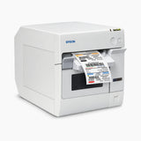 Epson ColorWorks TM-C3400 inkjet label printer angled view