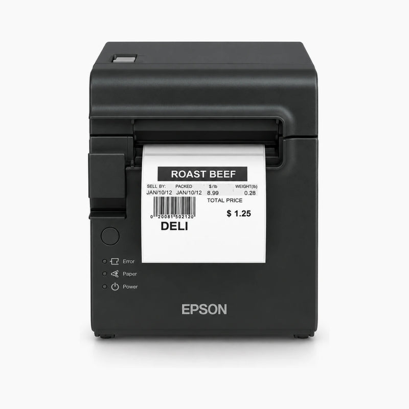 Epson TM-L90 thermal label printer front view