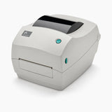 Zebra GC420t thermal transfer label printer angled view