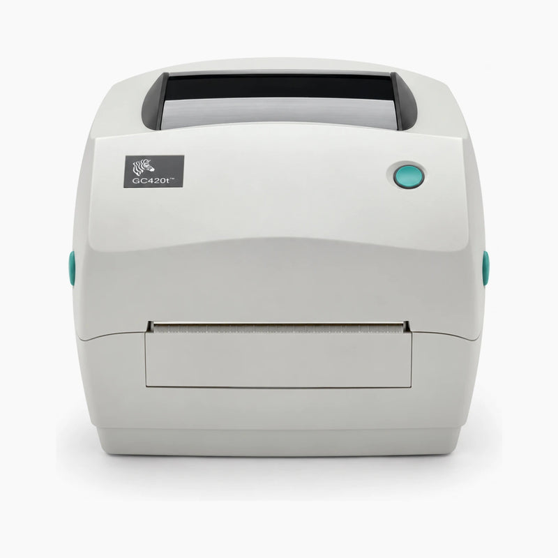 Zebra GC420t thermal transfer label printer front view