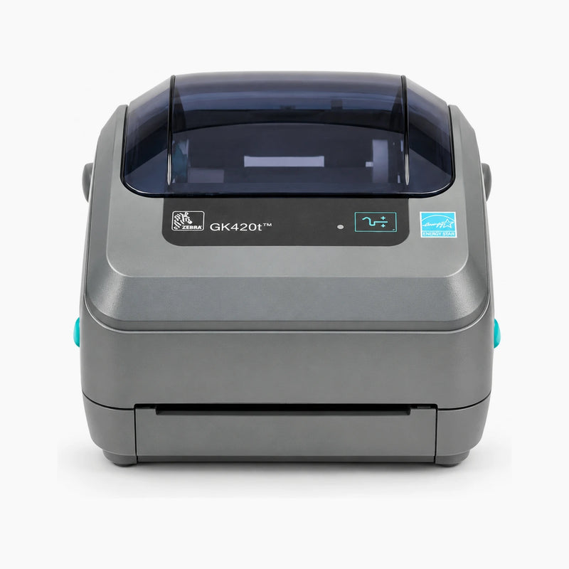 Zebra GK420T thermal transfer label printer front view