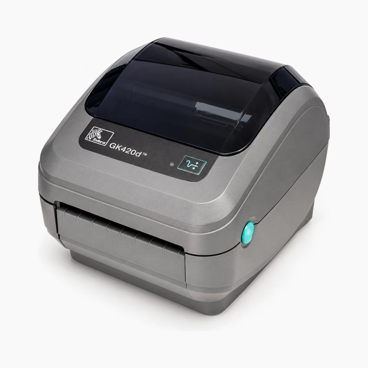 Zebra GK420d thermal label printer angled view