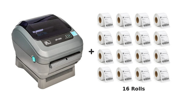 Zebra ZP-450 Thermal Label Printer ZP450 + Driver & Manual