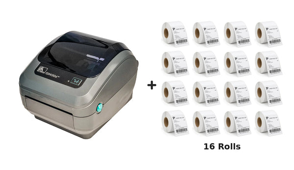 Zebra GX-430D Thermal Label Printer GX430D + Driver & Manual