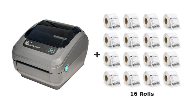 Zebra GK-420D Thermal Label Printer GK420D + Driver & Manual