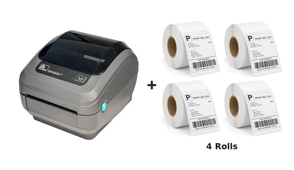 Zebra GK-420D Thermal Label Printer GK420D + Driver & Manual