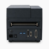 Intermec 3400E EasyCoder thermal barcode label printer, rear view with ports