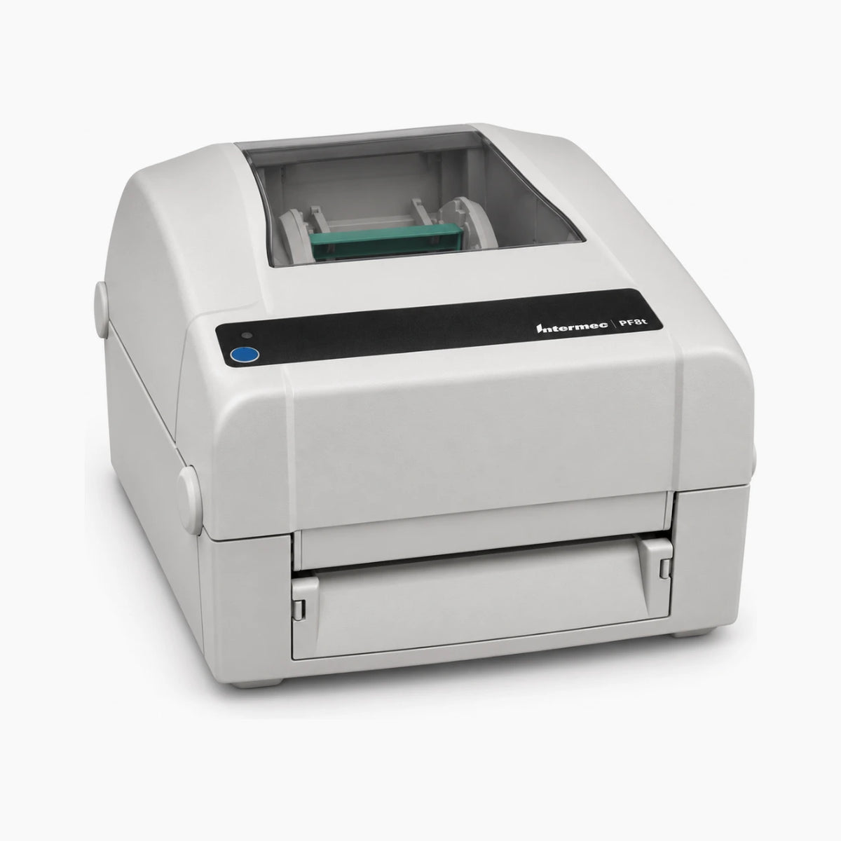Intermec EasyCoder PF8t thermal label printer, angled view