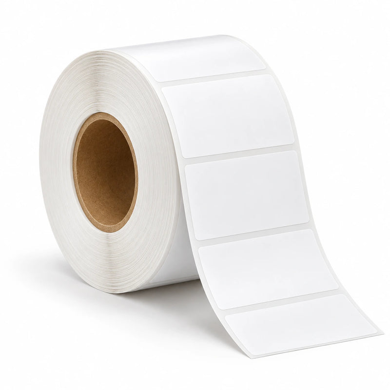 Roll of 2.3 x 1 inch paper labels