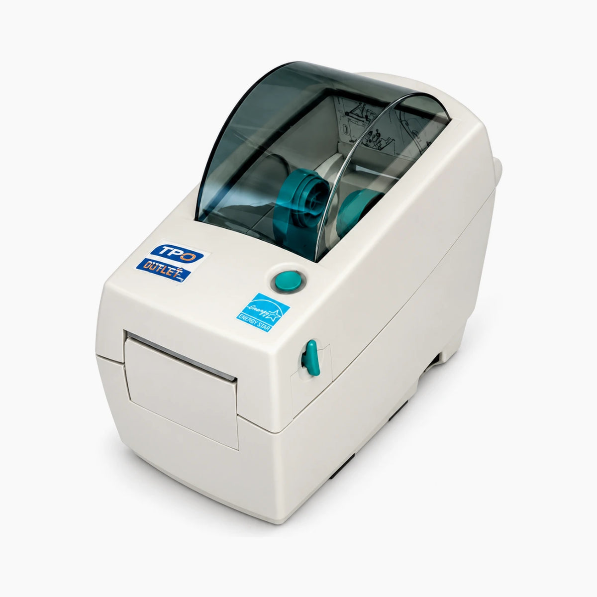 Zebra LP 2824 thermal label printer angled view