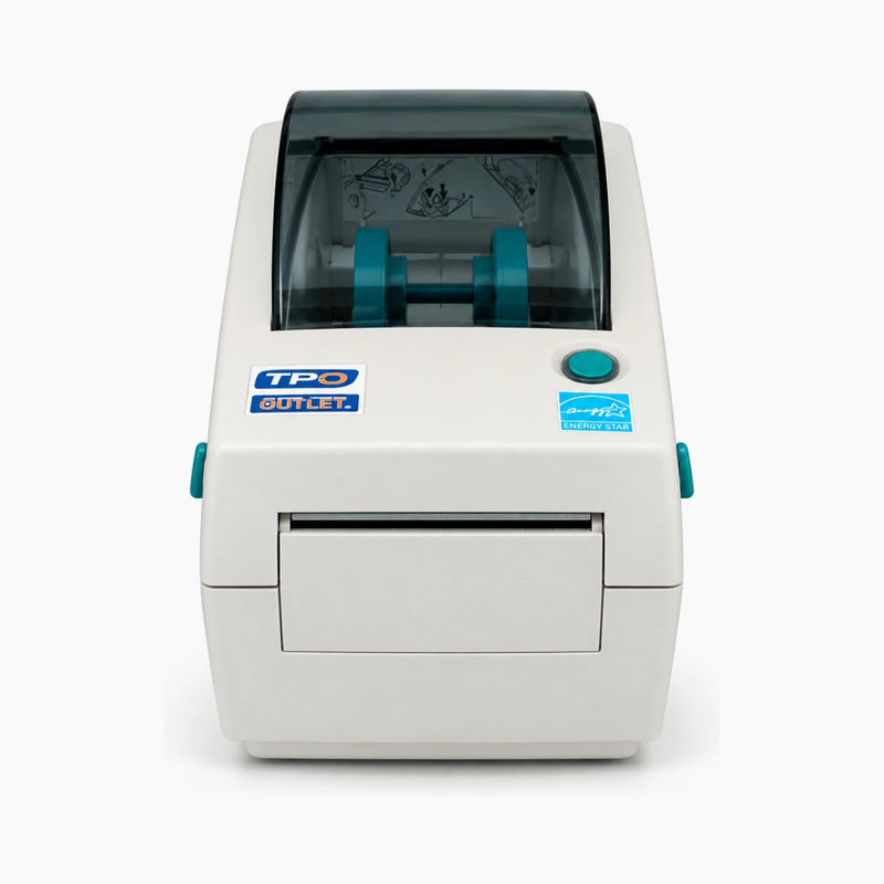 Zebra LP 2824 thermal label printer front view