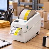 Zebra LP 2824 Plus thermal label printer in use