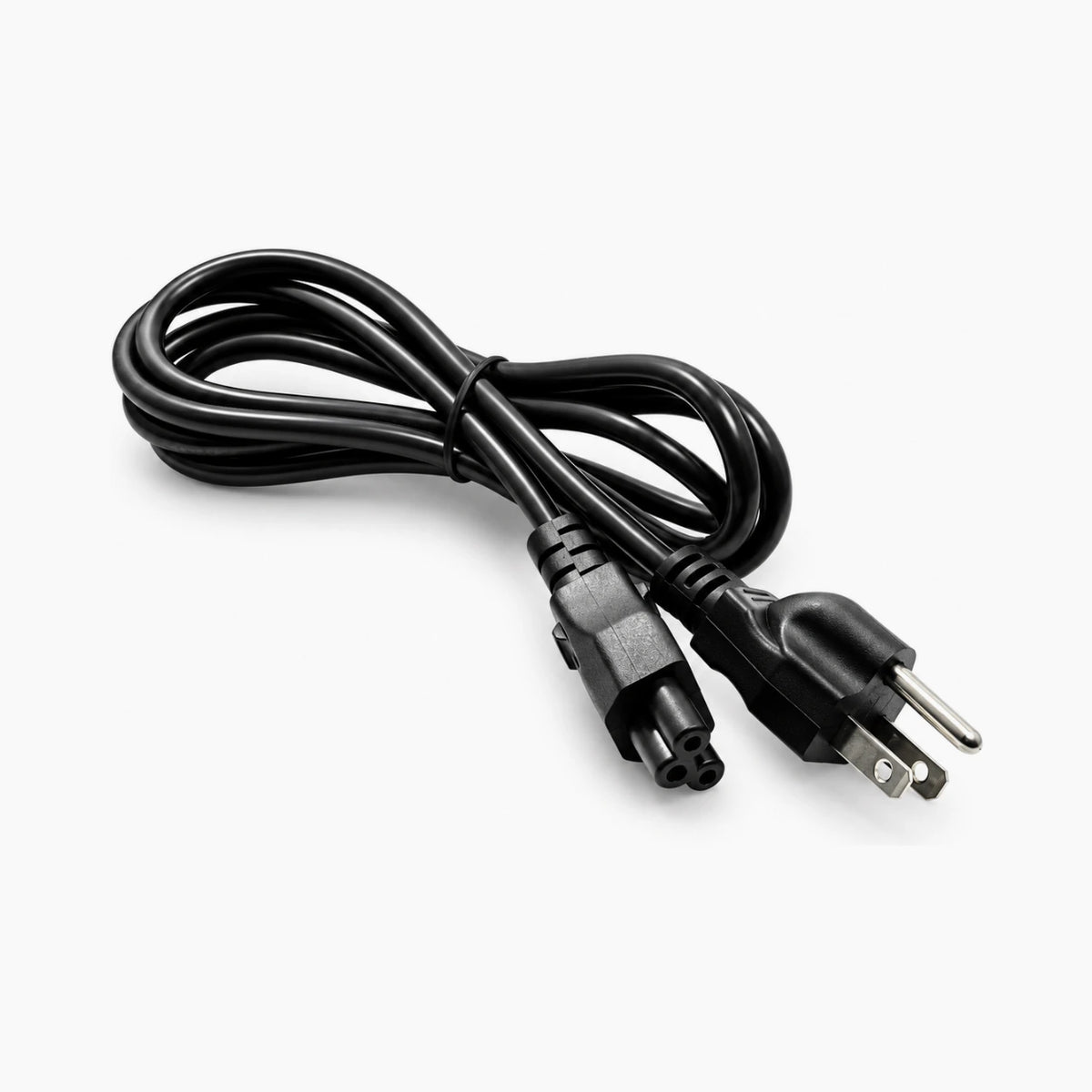 3-prong Mickey Mouse AC power cable angled view