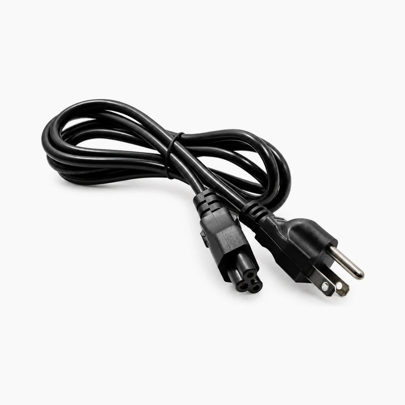 3-prong Mickey Mouse AC power cable front view