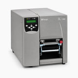Zebra S4M industrial label printer angled view
