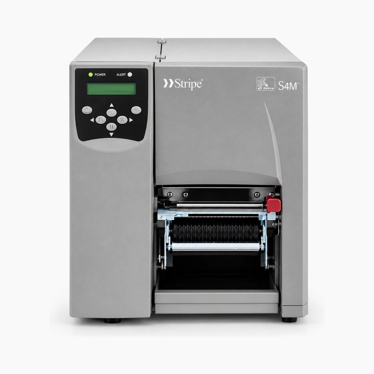 Zebra S4M industrial label printer front view