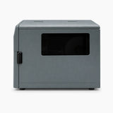 SATO M-8400RVe industrial label printer side view
