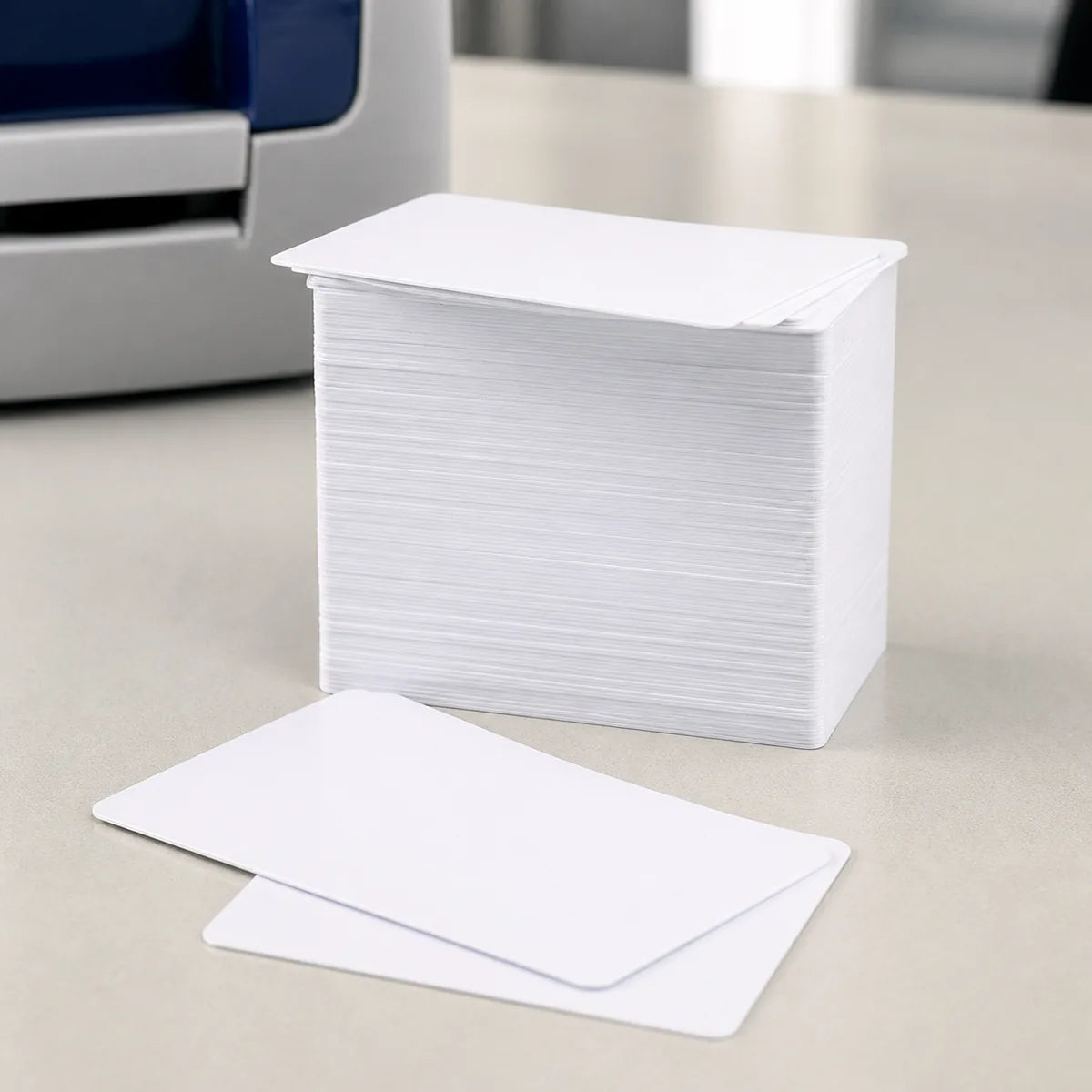 100 tarjetas de PVC blancas en blanco CR80: 30 mil - Tamaño tarjeta de crédito