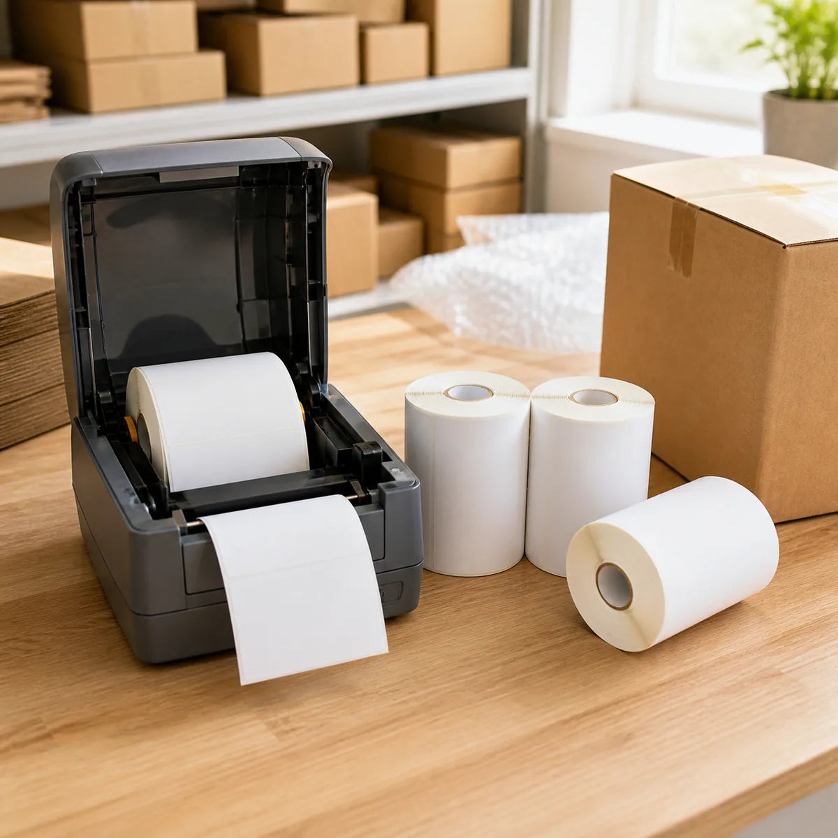 4 Rolls - 4x6 Direct Thermal Shipping Label Roll Bulk Pack 250/Roll